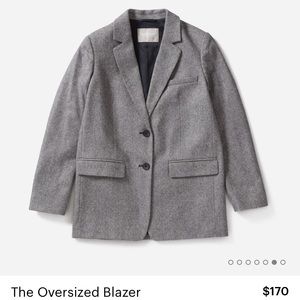 Oversize everlane blazer in grey herringbone NWOT